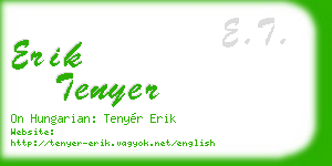 erik tenyer business card